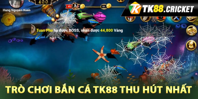 Danh sách trò chơi bắn cá TK88 thu hút nhất